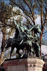 Carlos Magno (Carlos Magno, Carlos Magno) (747-814) Rei dos Francos e Imperador Cristão do Oeste, 1878 (bronze)